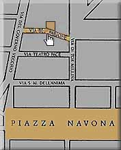 IMAGE LOADING - Thank you for waiting                                        Map showing location of Taverna Parione - (click on Via di Parione to return to top of page)